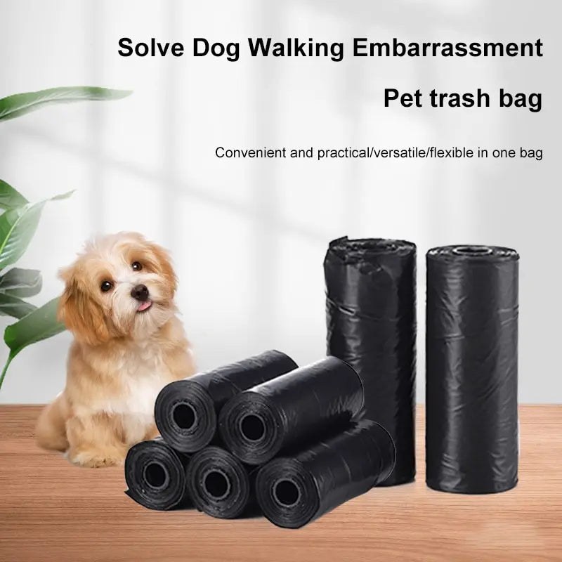 Saco de lixo descartável Pet, Dog Poop Bags, Limpeza Wastething, Bolsa de lixo, portátil, 10 Rolls, 1 Pack
